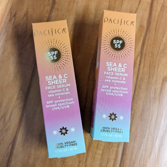 Pacifica Other - 2 Pacifica Sea & C Sheer Face Serum SPF 55 100% Vegan Cruelty Free Expired